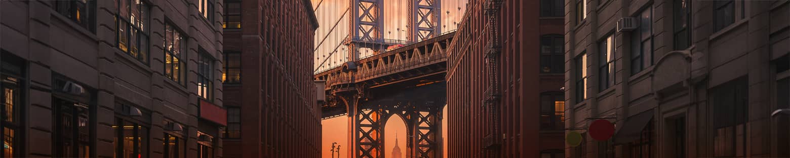 Skyscrapers on a sunset