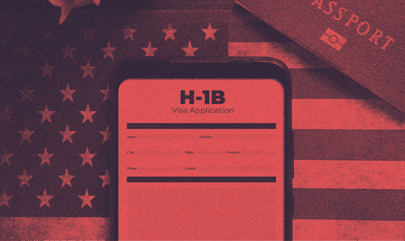 a phone screen showing h-1b change of status application documents.